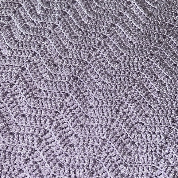 Lilac Crochet Baby Blanket - Picture 3 of 6